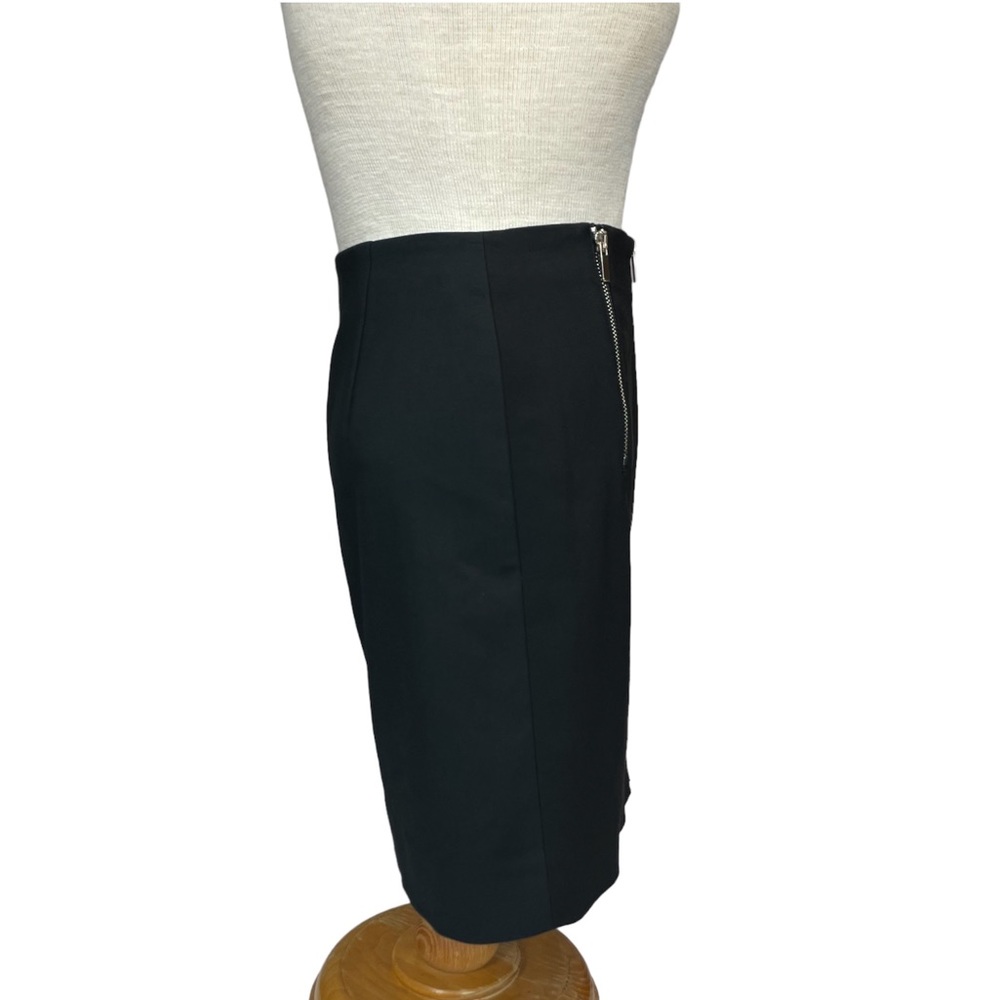 French Connection Full Zipper Front Mini Pencil Skirt in Black Size 0 - Picture 8 of 13